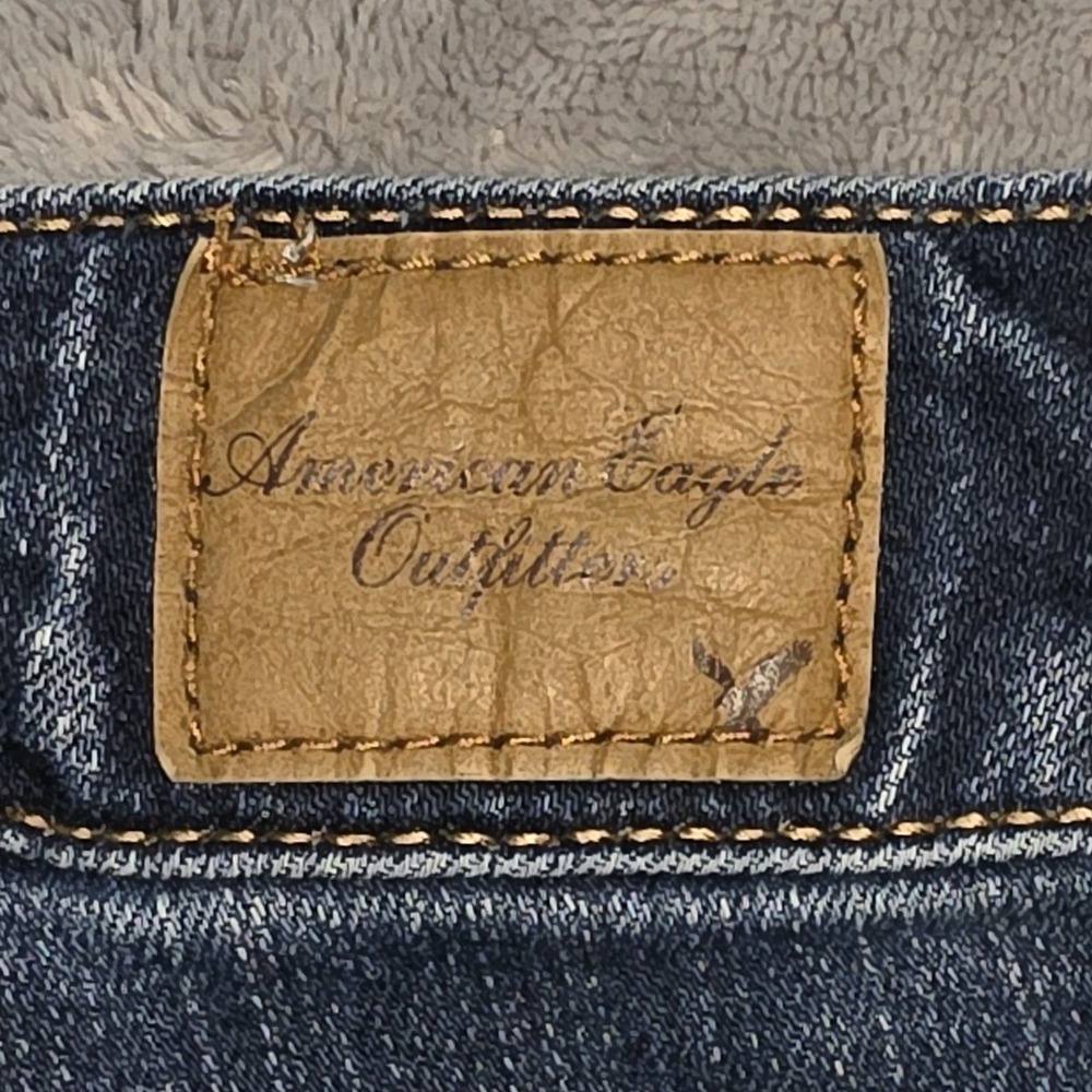 American Eagle Skinny Kick Jeans Womens 10 Blue Super Stretch - Picture 6 of 16
